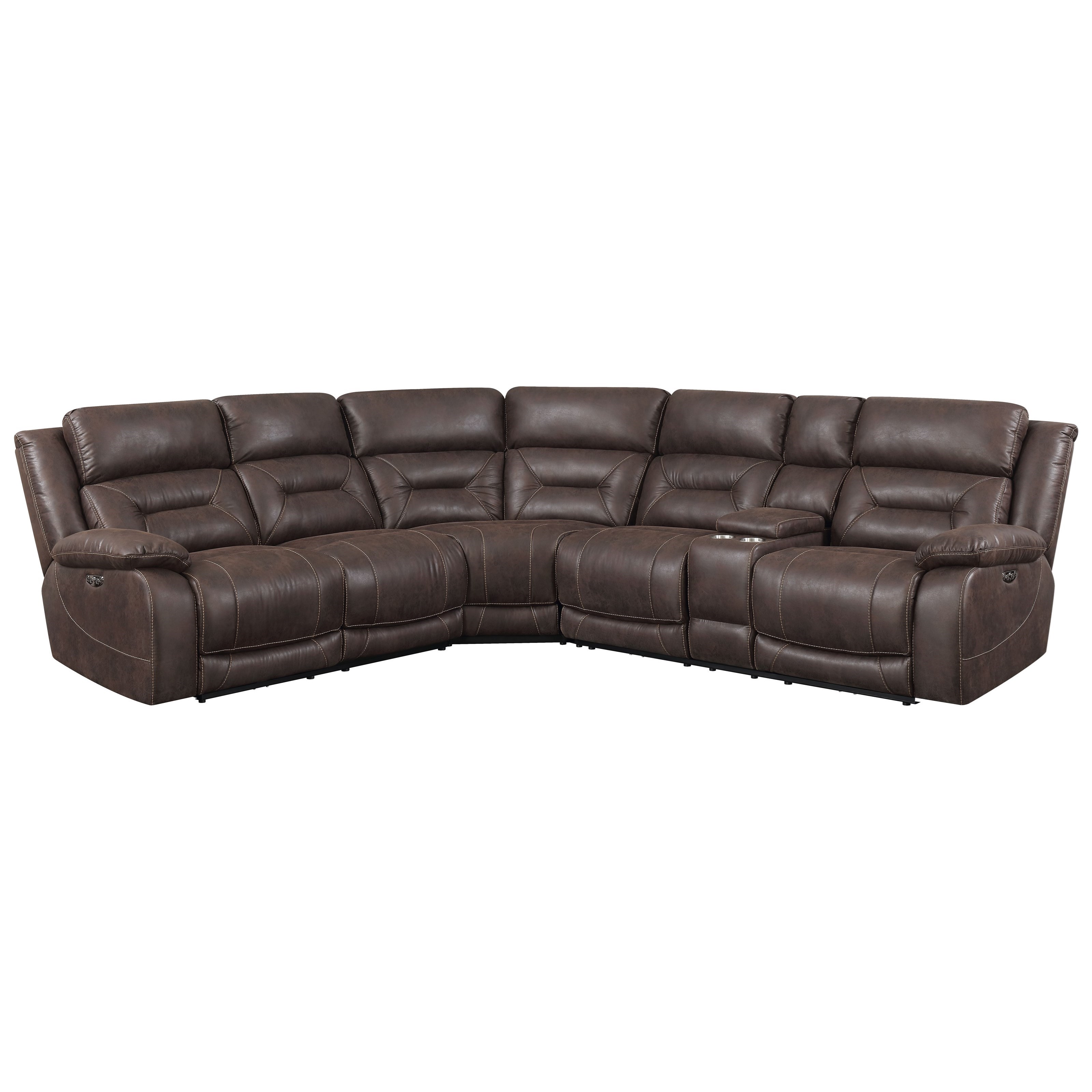 Steve Silver Aria 3 Piece Reclining Sectional Sofa with USB Port A1